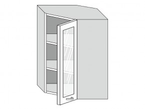 19.60.3у Шкаф настенный (h=913) угловой на 600мм со стекл. дверцей в Губахе - gubaha.магазин96.com | фото