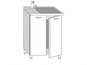 2.60.2мн Шкаф-стол на 600мм под накладную мойку с 2-мя дверцами в Губахе - gubaha.магазин96.com | фото