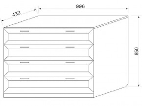 Комод с 4-мя ящиками в Губахе - gubaha.магазин96.com | фото