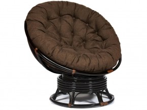 Кресло-качалка Papasan w 23/01 B с подушкой Antique brown, ткань Коричневый в Губахе - gubaha.магазин96.com | фото