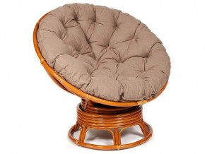 Кресло-качалка Papasan w 23/01 B с подушкой Cognac, экошерсть Коричневый в Губахе - gubaha.магазин96.com | фото