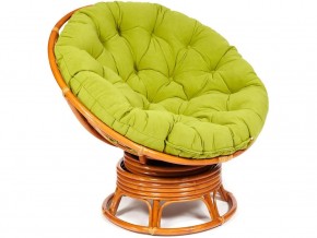 Кресло-качалка Papasan w 23/01 B с подушкой Cognac, флок Олива в Губахе - gubaha.магазин96.com | фото