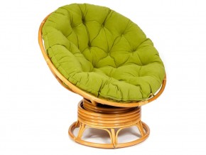 Кресло-качалка Papasan w 23/01 B с подушкой Honey, флок Олива в Губахе - gubaha.магазин96.com | фото