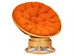 Кресло-качалка Papasan w 23/01 B с подушкой Honey, ткань Оранжевый в Губахе - gubaha.магазин96.com | фото