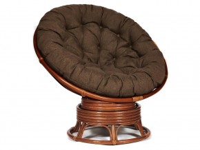 Кресло-качалка Papasan w 23/01 B с подушкой Pecan, ткань Коричневый в Губахе - gubaha.магазин96.com | фото