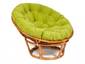 Кресло Papasan 23/01 W с подушкой Cognac, флок Олива в Губахе - gubaha.магазин96.com | фото