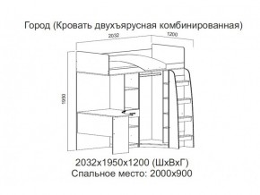 Кровать двухъярусная комбинированная в Губахе - gubaha.магазин96.com | фото