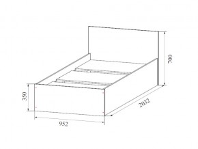 Кровать одинарная (Без матраца 0,9*2,0) в Губахе - gubaha.магазин96.com | фото