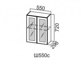 Ш550с/720 Шкаф навесной 550/720 (со стеклом) в Губахе - gubaha.магазин96.com | фото