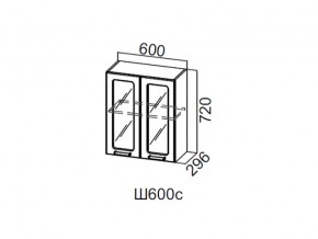 Ш600с/720 Шкаф навесной 600/720 (со стеклом) в Губахе - gubaha.магазин96.com | фото