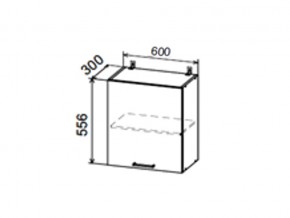 Шкаф верхний ДП600 с 1ой дверкой в Губахе - gubaha.магазин96.com | фото